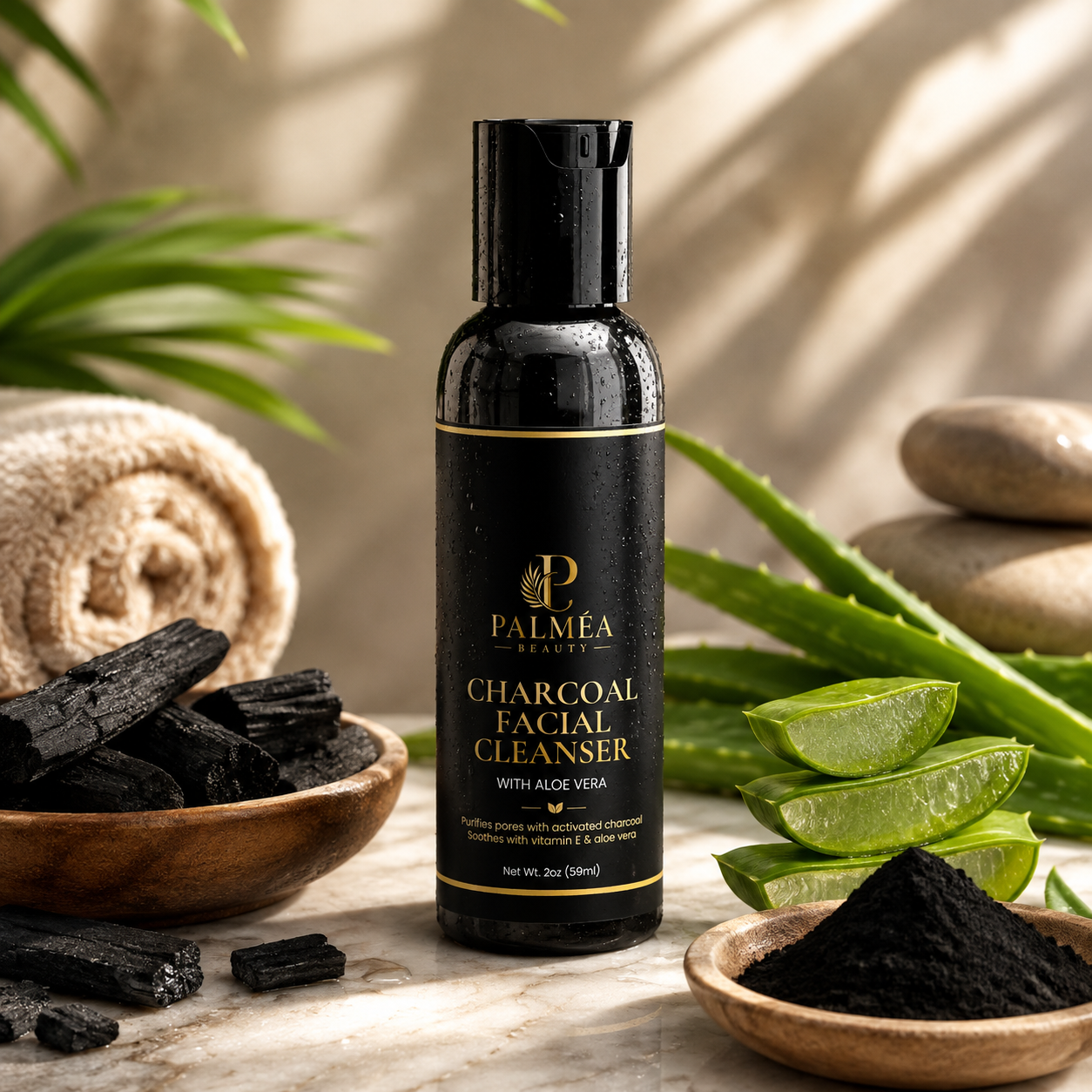 Charcoal Facial Cleanser (With Aloe Vera)